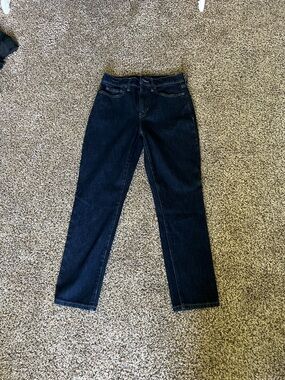 Banana Republic Straight-Leg Women's Jeans in Dark Blue Denim